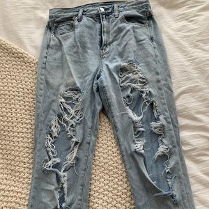 American Eagle Ripped Mom Jeans